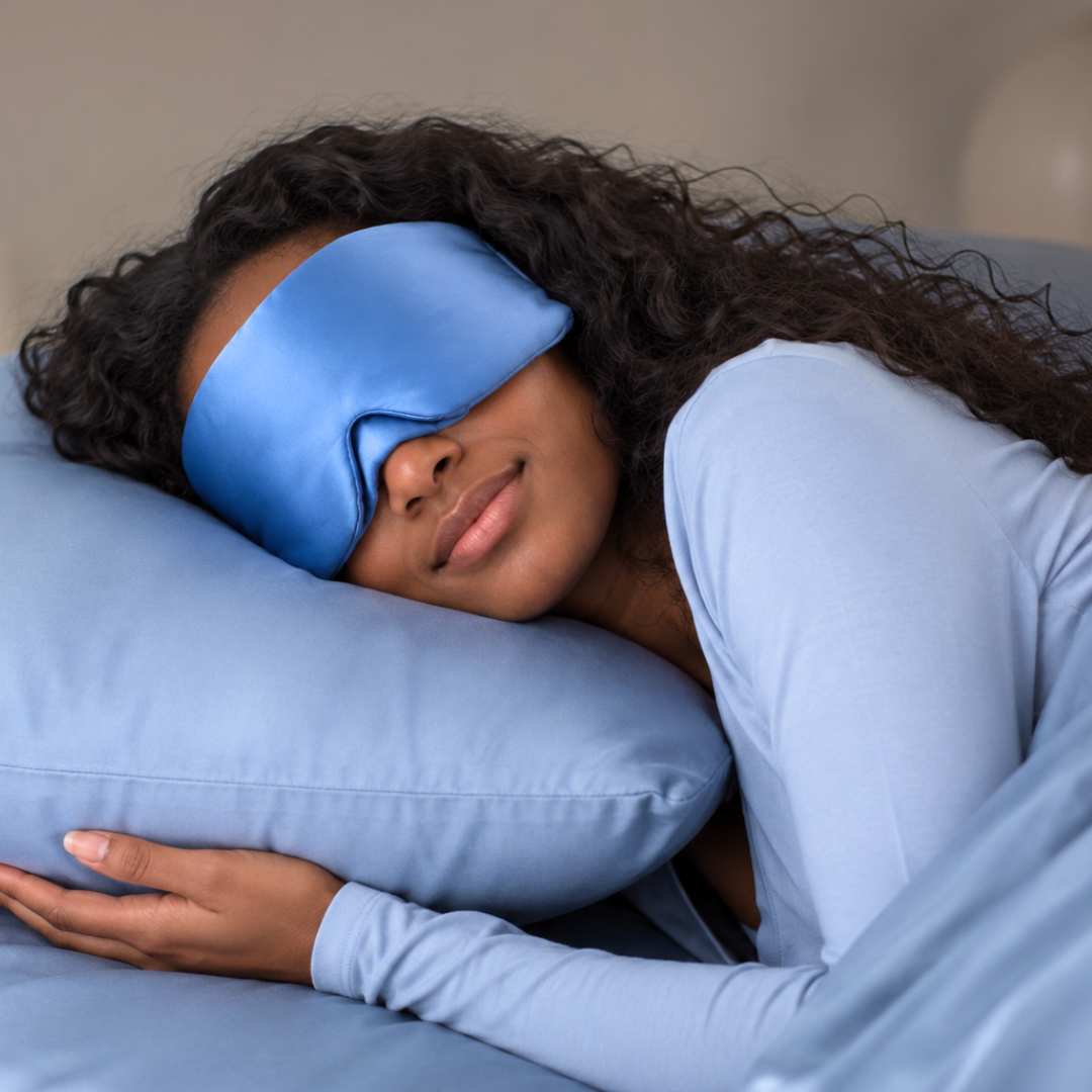 Weighted Mulberry Silk Eye Mask: Hot + Cool Therapy